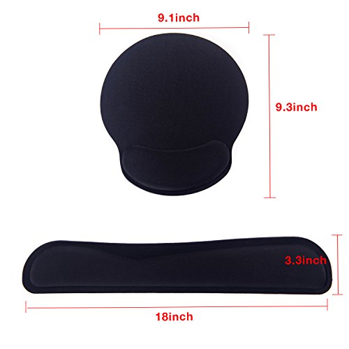 XFX 2-in-1 Memory Foam Set Keyboard Wrist Rest Pad & Mouse Wrist Rest Support Cushion For Office, Computer, Laptop, & Mac - Durable, Lightweight for Pain Relief & Easy Typing - Thumbnail 4