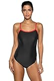 Attraco womens black swimsuit sports one piece team racing fitness swimsuits 10