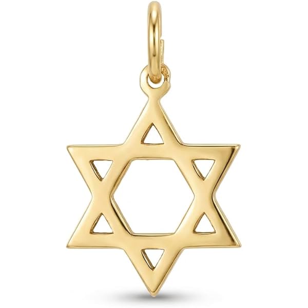 thumbnail image 2 of 14k Gold Finish Star Of David Pendant With Rope Chain – Solid 316L Stainless Steel, CZ Accents 2 of 3