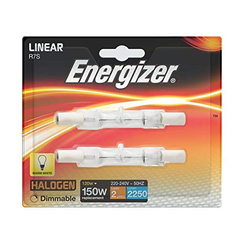 4 x Linear Energizer R7S Eco Halogen Linear 120w=150w S5160 Dimmable Bulbs (2 Twin Packs)
