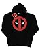 Marvel Men's Deadpool Clean Logo Hoodie XX-Large Black