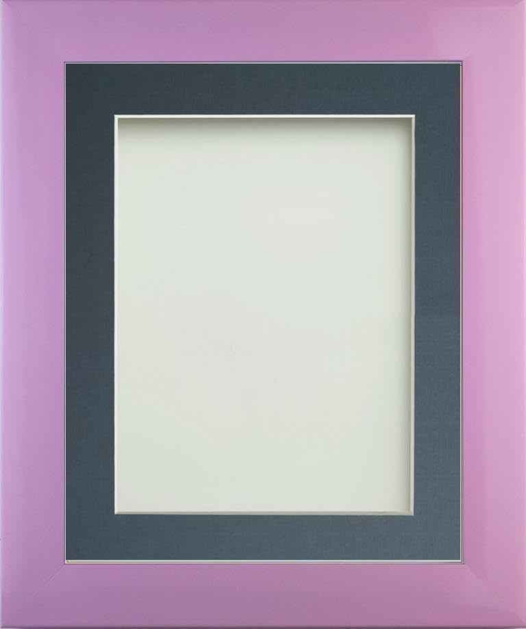 Frame Company Candy Range Peony Picture Photo Frames with Blue Mount, 9x7 for 8x6 *Choice of Sizes and Colours* Fitted with Real Glass