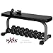 XMark Fitness Flat Weight Bench with Dumbbell Rack XM-4414