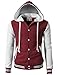 H2H Mens Fashion Slim Fit Varsity Baseball Bomber Jacket Hoodie Cotton