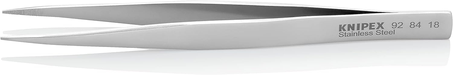 KNIPEX 92 84 18 Precision Tweezers Rectangular Blunt 125 mm