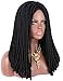 Kalyss 100% Hand Braided Dreadlocks Braids Hair Wigs for Black Women Lightweight Long Rolls Twist Braided Premium Japanese Synthetic Wigs