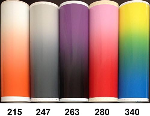 5 Rolls Pack 15" X 120" Rainbow Vinyl (Graduated Vinyl)