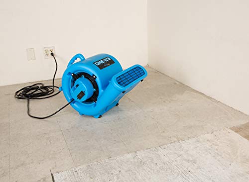 BlueDri One-29 1/3 HP High Velocity Heavy Duty Portable Air Mover Floor Carpet Dryer Blower Fan for Water Damage Equipment Restoration, Gray - Thumbnail 2