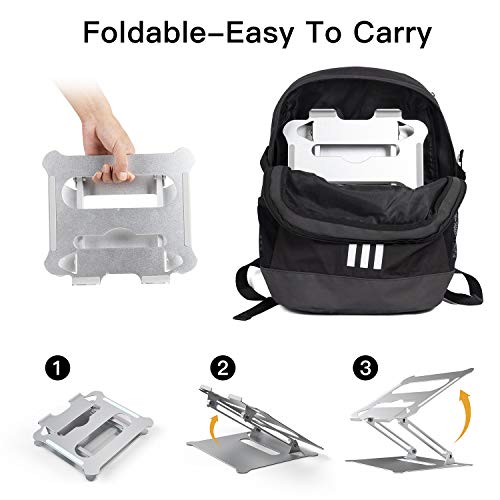 Laptop Stand for Desk KXLY Ergonomic Aluminum Laptop Computer Stand Laptop Riser Adjustable Notebook Holder Stand with Heat-Vent, Compatible with MacBook, Air, Pro, Dell XPS More 10-17" Laptops