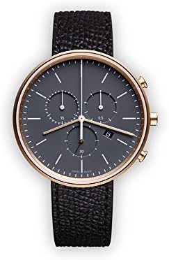 UNIFORM WARES M40 Swiss Quartz Stainless Steel and Black Leather Watch