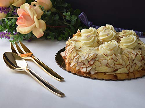 30 Gold Round Cake Boards - 10 Each (8, 10, 12 Inch) - Sturdy, Stackable, Cardboard Cake Circles/Bases