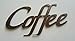JNJ Metalworks Coffee Word Kitchen Decor Metal Wall Art