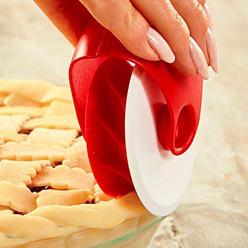 Efaster Pizza Cutter,Edge Decorator,Pastry Wheel Decorator, Beautiful Pie Crust, Pizza Pastry Lattice Cutter,Pastry Pie Decoration Cutter Wheel Roller (Pastry Wheel Decorator)