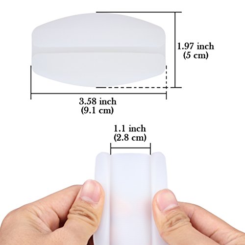Ewinever(R) 5 Pairs Silicone Bra Strap Cushions Holder Non-Slip Comfort Shoulder Pads(2 Black,2 transparent,1 Beige) - Thumbnail 4