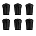 ESport 6 Pieces Black Rubber Trekking Pole Tip Protectors - Diamond Pole Replacement Tips, Fits All Standard Hiking, Trekking & Walking Poles