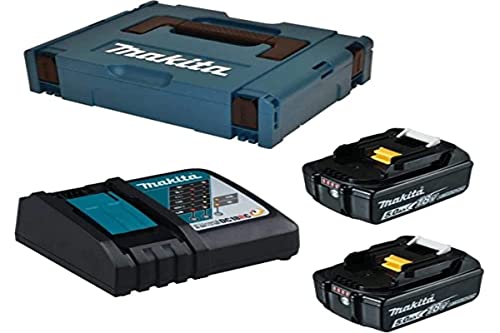 Makita Pack Énergie Coffret Makpac + 2 Batteries 18V 5Ah Li-Ion + Chargeur Dc18Rc 197624-2