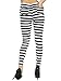 Simplicity Black & White Striped Ankle Length Footless Leggings