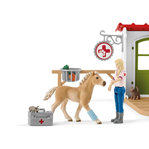 schleich 42502 Tierarzt-Praxis mit Haustieren, für Kinder ab 3+ Jahren, FARM WORLD - Spielset – Bild 6