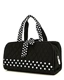 Belvah Quilted Solid 3pc Cosmetic Bag