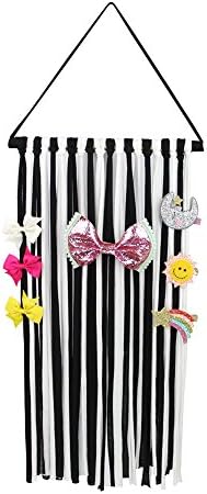 Nancyus005 Hair Bow Holder Organizer Storage White Black Hair Clips Hanger for Girls