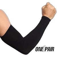 Tough Outdoors UV Protection Cooling Arm Sleeves, UPF 50 Long Sun Sleeves for Men and Women