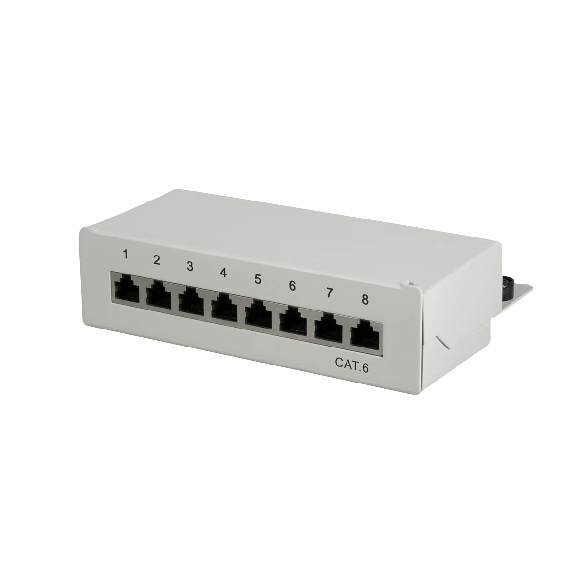 LogiLink Professional Patch Panels, Table/Wall/Desktop, STP (Shielded) light grey 8-Port