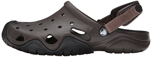 crocs Men's Swiftwater Clog M Mule, Espresso/Black, 8 M US