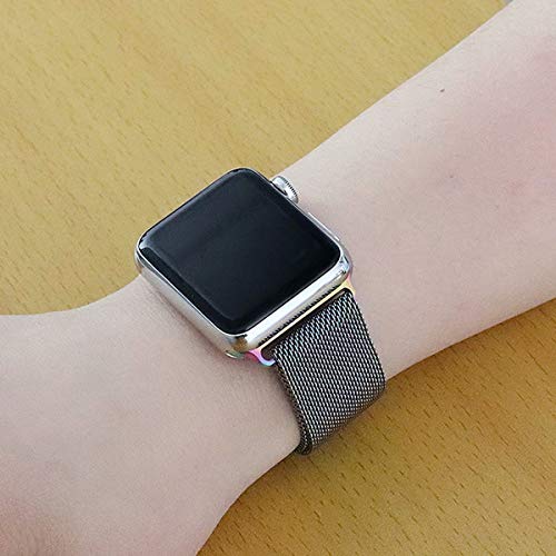 HILIMNY Compatible for Applr Watch Band 42mm 44mm, Stainless Steel Mesh Sport Wristband Loop with Adjustable Magnet Clasp for iWstch Series 1/2 / 3/4 - Thumbnail 6