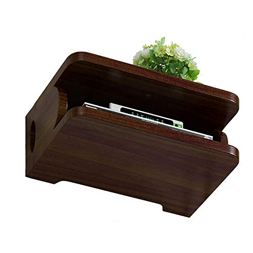 SHPEHP Wall Mount Shelf Media Console Entertainment Shelf Bracket Stand for AV Receiver/Xbox/Cable Boxes/Gaming Systems, Floating TV Stand Cabinet-Coffee-S