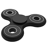 WBESEV Tri-Spinner Fidget Toy Dirt Resistant EDC 4 mins+ Hand Spinner Stress Reducer Anti-Anxiety Spinner Steel Bearings (Upgraded Version 2017) (Black+Siver)