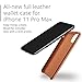 Mujjo Full Leather Wallet Case for Apple iPhone 11 Pro Max | 2-3 Card Holder Pocket | Premium Soft Supple Leather, Unique Natural Aging Effect (Tan)