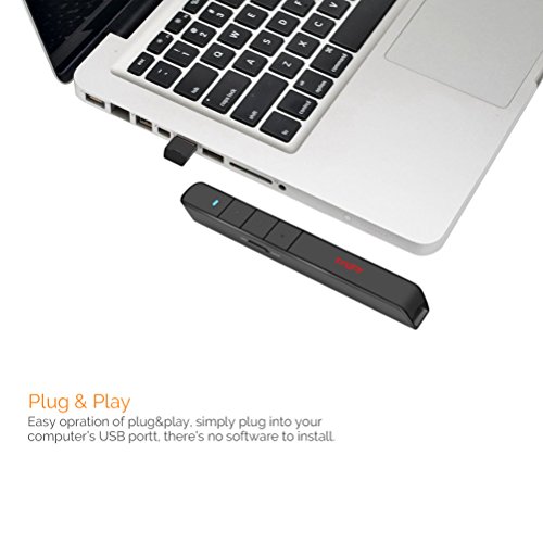 Longjoy Wireless Presenter RF 2.4GHz PowerPoint Clicker Presentation Remote Control Laser Pointer Clicker Flip Pen - Thumbnail 3