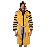 Harry Potter House Hufflepuff Adult Yellow Bath Robe Costume (L/XL)
