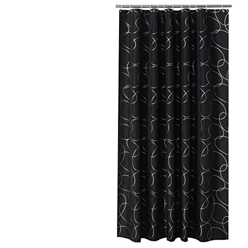 Sfoothome Polyester Fabric Shower Curtain Waterproofs Bathroom