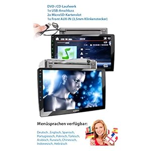XOMAX XM-2D1006 Autoradio con mirrorlink, LED Colori di illuminazione, vivavoce bluetooth, schermo touch screen 10,1… - immagine 6
