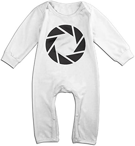 PCY Newborn Babys Boy's &amp; Girl's Portal 2 Video Game Logo Long Sleeve Baby Climbing Clothes For 6-24 Months White Size 6 M
