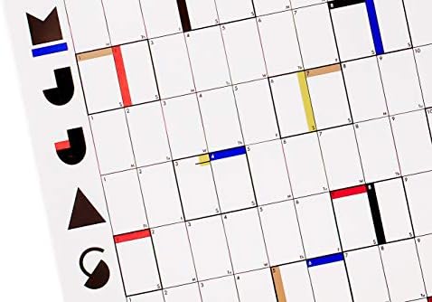 2019 Year Wall Planner | Exclusive & Limited Edition Mid-Century Poster | Printed Locally in New York with Vegetable Ink on Recycled Paper