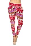 Women's Patterned Multicoloured Fashion Harem Pants - Clothing