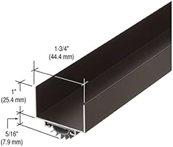 Crl Dark Bronze Finish Wrap Around Door Bottom With Vinyl Seal For 1 3 4 Doors 36 Door Closers Amazon Com