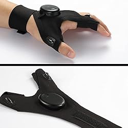 2 Pairs LED Flashlight Gloves, 1 Pair Rechargeable