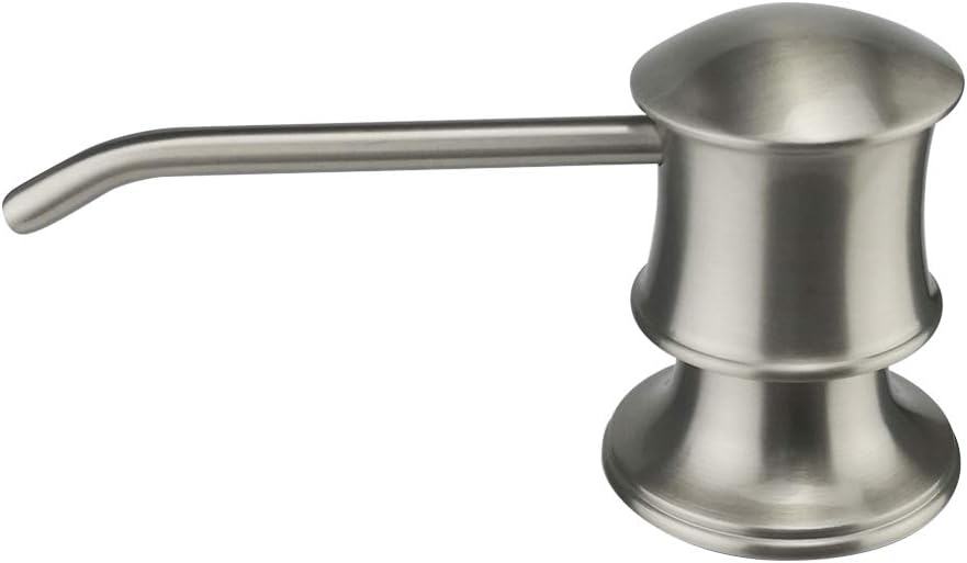 Amazon Com Purelux Kitchen Soap Dispenser For Deck In Or Under Sink Mounted Metal Pump Brushed Nickel Finish Home Kitchen