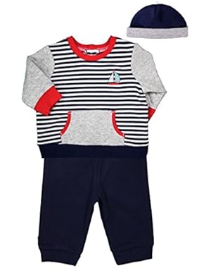 Baby Boy 3Pc Happy Sails Shirt, Pants and Hat Set by Little Me