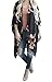 Geckatte Women's Floral Print Cardigan Chiffon Loose Swing Kimono Capes 3/4 Sleeve Irregular Tops