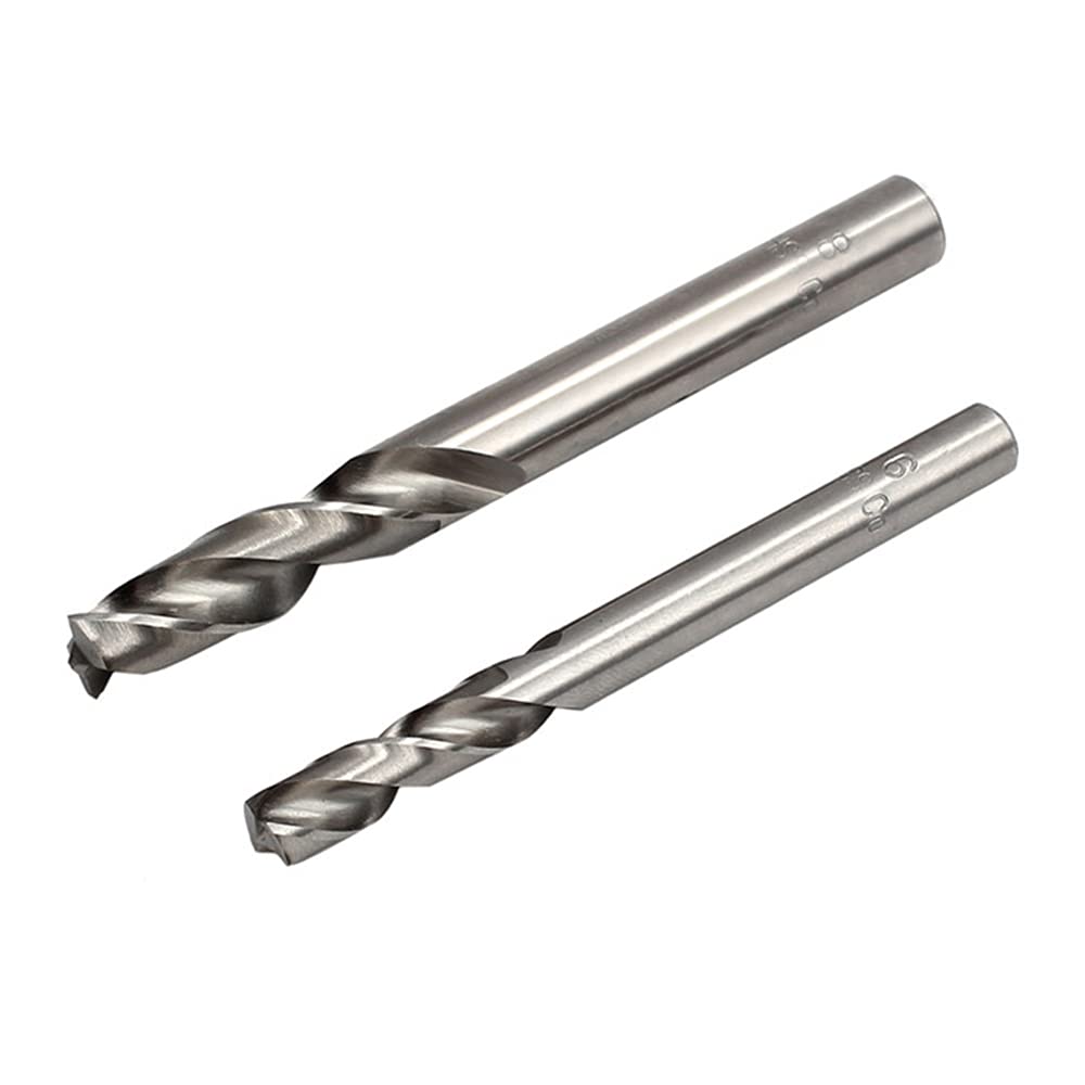 Gasea 2pcs HSS Cobale Spot Weld Drill Bit Set, High Speed Welder Remover Cutter Cobalt Tips 6mm and 8mm