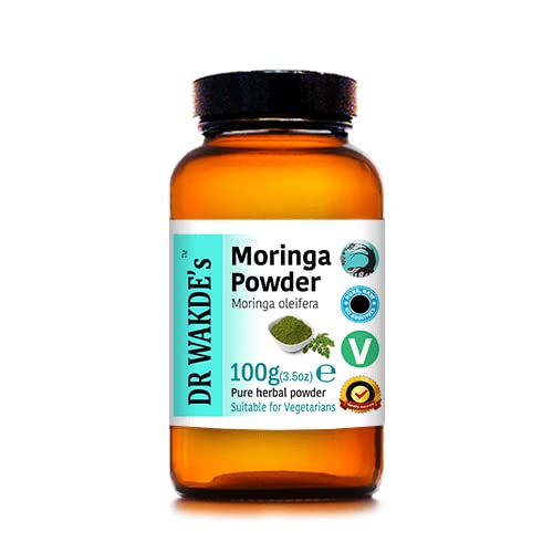 DR WAKDE'S Moringa Leaf Powder - 100g (3.5oz) | Pure, Raw & Dried Powder | Ayurvedic Herb | Vegan | Nothing Added, Nothing Removed | Same Day Dispatch