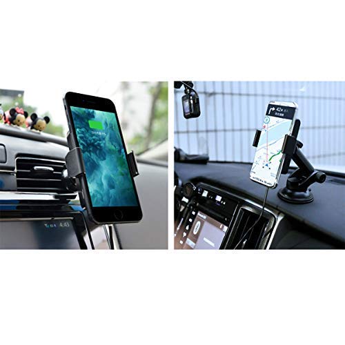 Wireless Car Charger,10W Fast Qi Wireless Car Charger Mount Phone Holder, Touch Sensitive Auto Wireless Charger Air Vent Holder Compatible for iPhone Xs Max/XR/X/8/8Plus Samsung S9/S8 and More(Black)