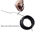 Sunmns 200 Feet Metallic Twist Cable Garden Ties Reusable Fastening, Black