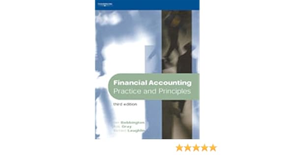 Financial Accounting Practice And Principles Jan Bebbington Rob