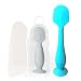 Baby Bum Brush, Original Diaper Rash Cream Applicator, Soft Flexible Silicone Brush, Unique Gift + Mini Diaper Rash Cream Applicator with Travel Case, [Blue + Gray] primary