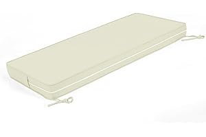 ROFIELTY Bench Cushion,36x14 inch Durable Outdoor Cushions with Handle for Indoor/Outdoor, Garden Bench, Patio Seating and Swing Chair(Milk White)